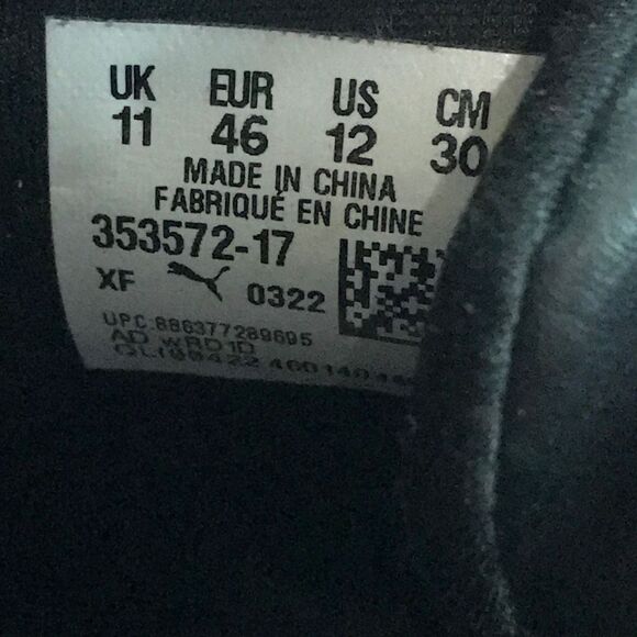 Puma Roma Black Leather Athletic Running Shoes 353572-17 Men’s Size 12 - Picture 11 of 12